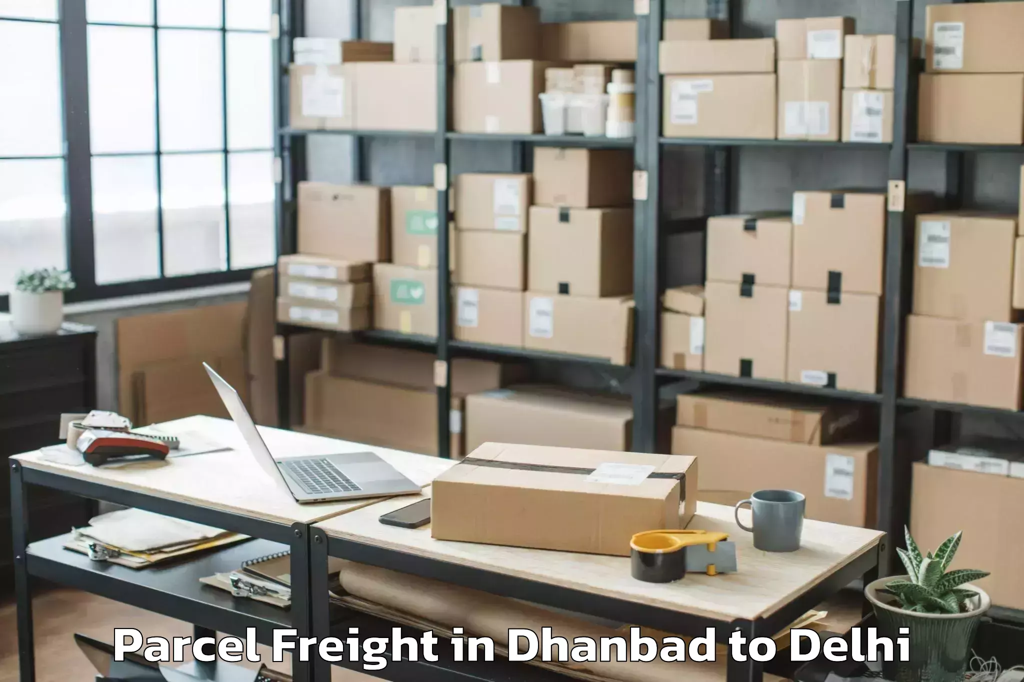 Hassle-Free Dhanbad to Mgf Metropolitan Mall Delhi Parcel Freight